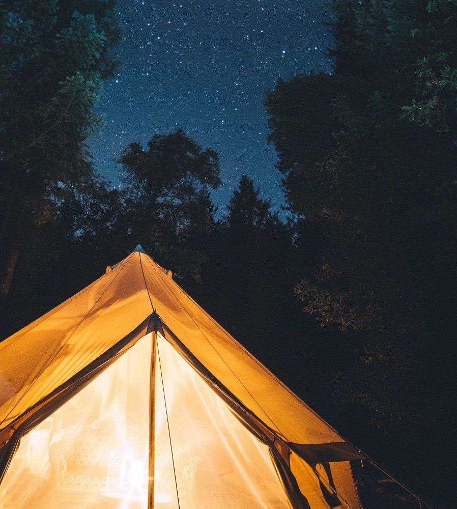 Calenella camping di notte